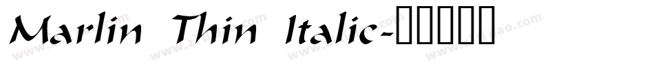 Marlin Thin Italic字体转换